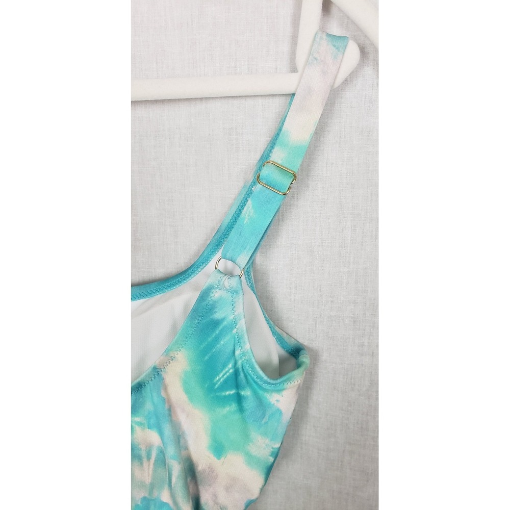 Johnny Was Calme Tie Dye One Piece Swimsuit Turquoise Blue S Beach Resort Summer - Picture 4 of 10